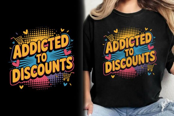 Addicted to Discounts Black Friday Shirt Graphics and T-Shirt Designs