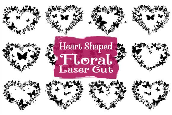 Beautiful Floral Heart Design Pack for Graphics and Illustrations