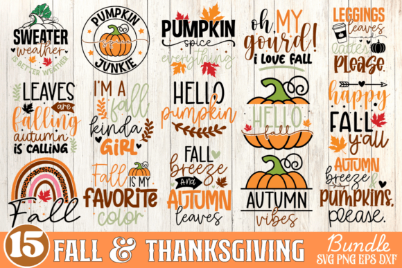Fall Quotes SVG Bundle: Graphics and Crafts for Editorial Design