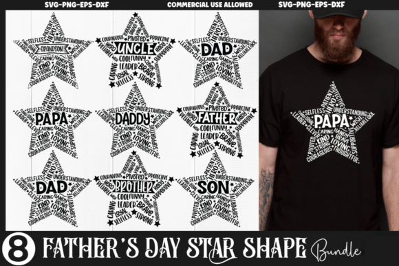 Father s Day Star Shape SVG Bundle: Graphics and Crafts Review