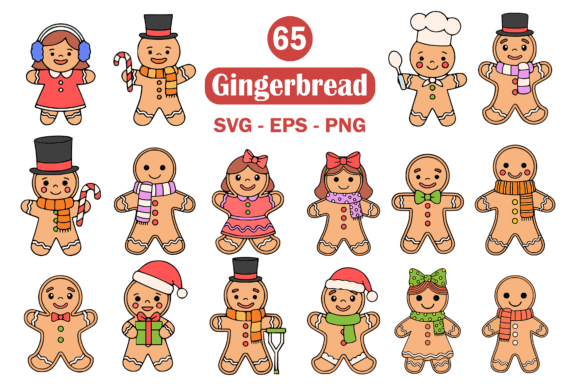 Gingerbread Vector Illustration Graphics and Illustrations
