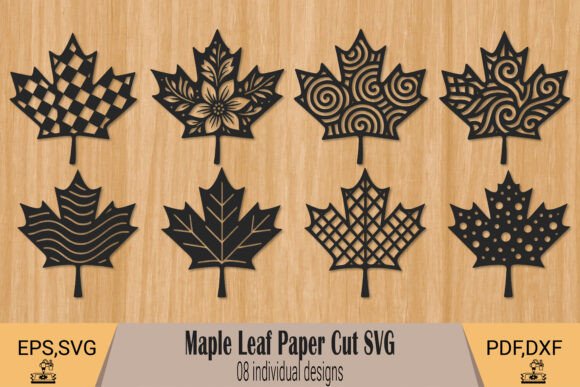 Maple Leaf Paper Cut SVG for Laser Cutting and Other Home Decor