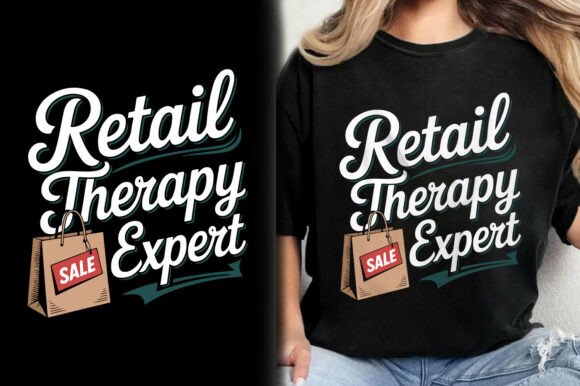 Retail Therapy Expert Black Friday Shirt Graphics and T-Shirt Designs