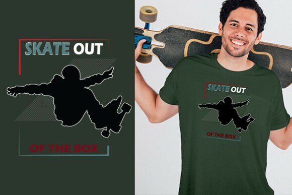 Skateboard T-shirt Label Design Graphics