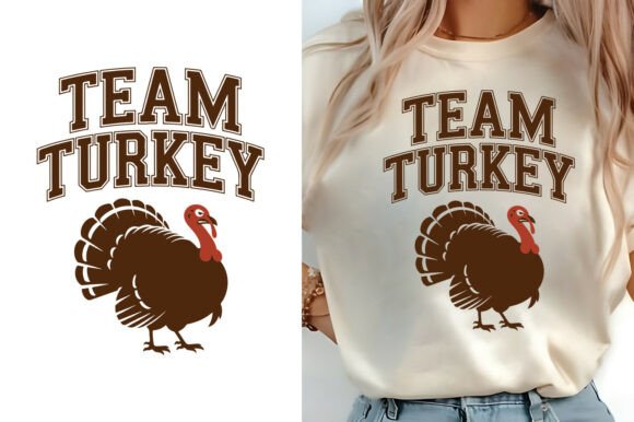 Team Turkey Vector Thanksgiving T-Shirt Graphics and T-Shirt Designs