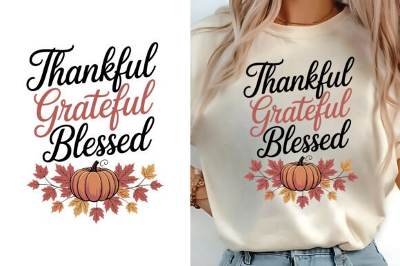 Thankful Grateful Blessed Turkey Design Graphics and T-Shirt Designs Review